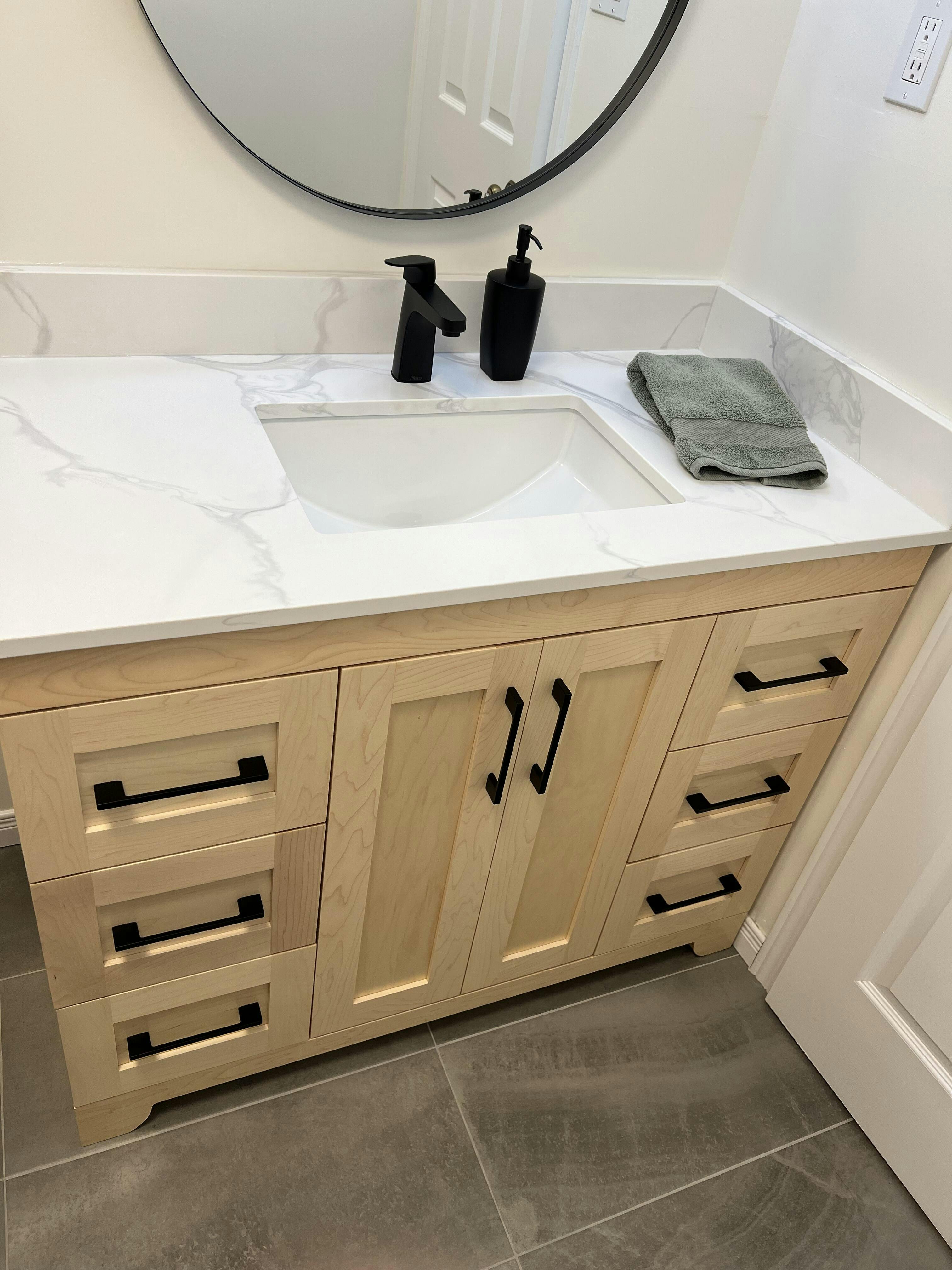 Chester 24 Inch Natural Wood Vanity 24 Inch Vanity USA