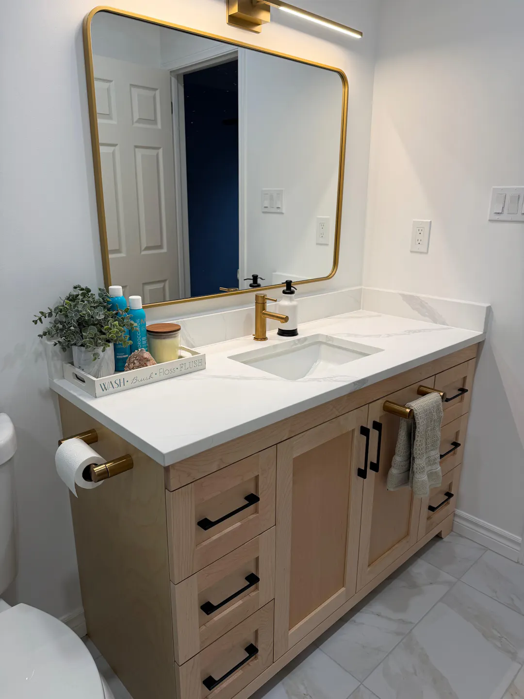 Chester 72" Double Sink Solid-Wood Vanity with Quartz Countertop