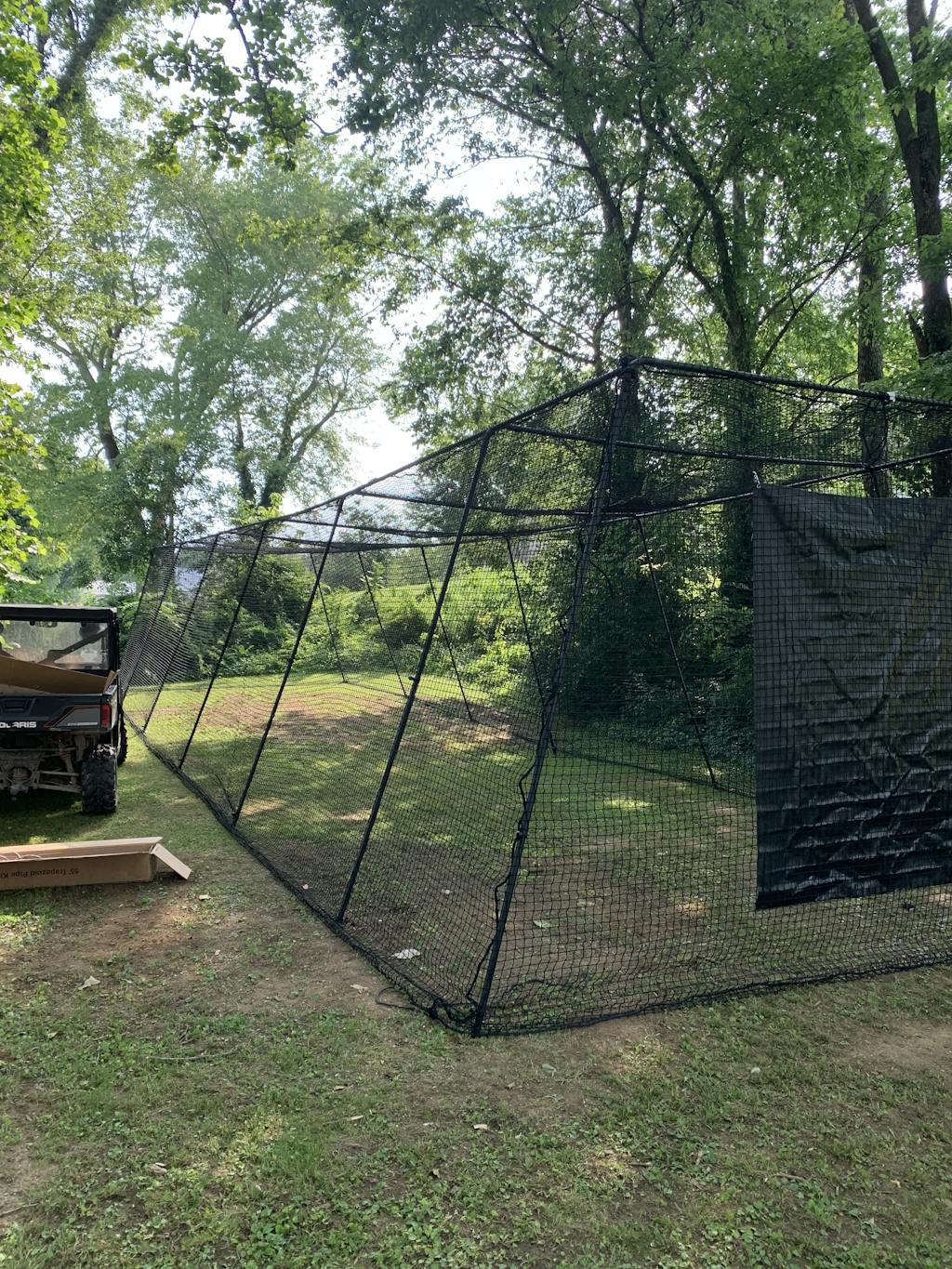 Freestanding Trapezoid Batting Cage Complete System