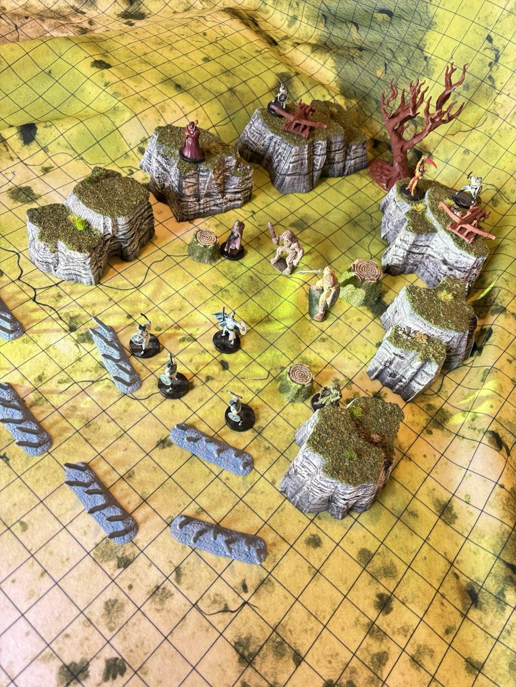 Patchy Green FeltPro™ RPG Battle Mat