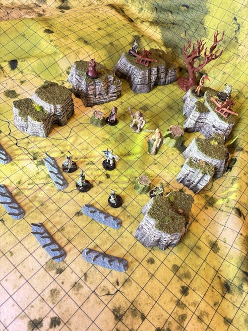 Patchy Green FeltPro™ RPG Battle Mat