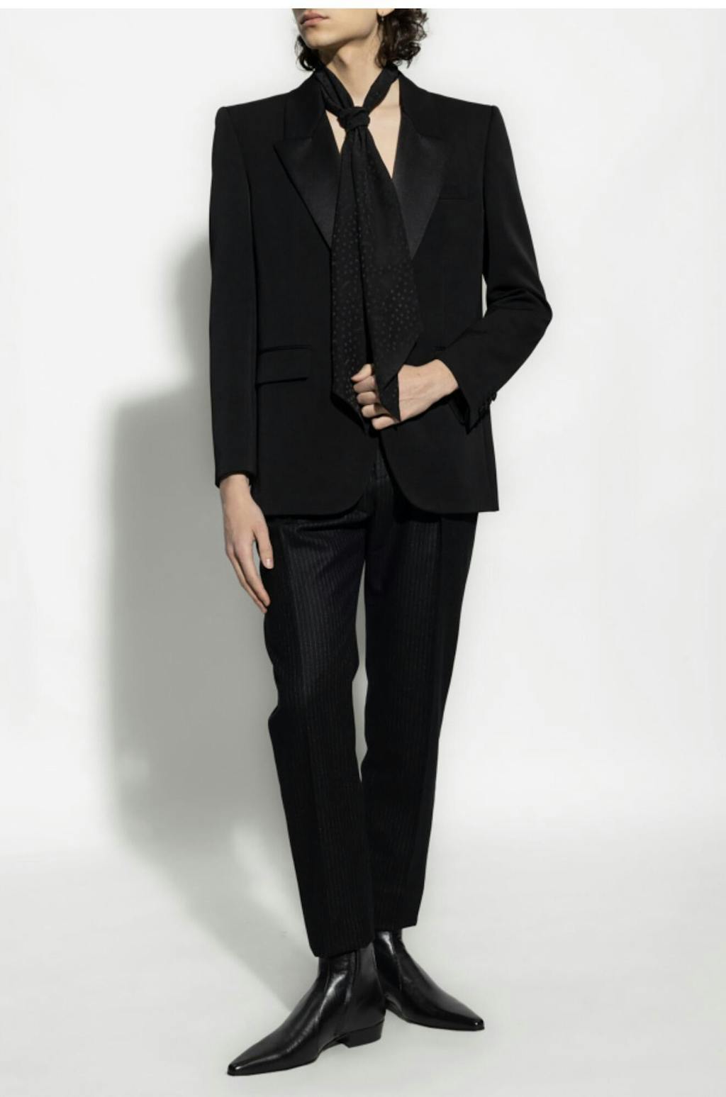 Saint Laurent Men’s Tuxedo Blazer Jacket Black 40R US/50R Eu New $3400