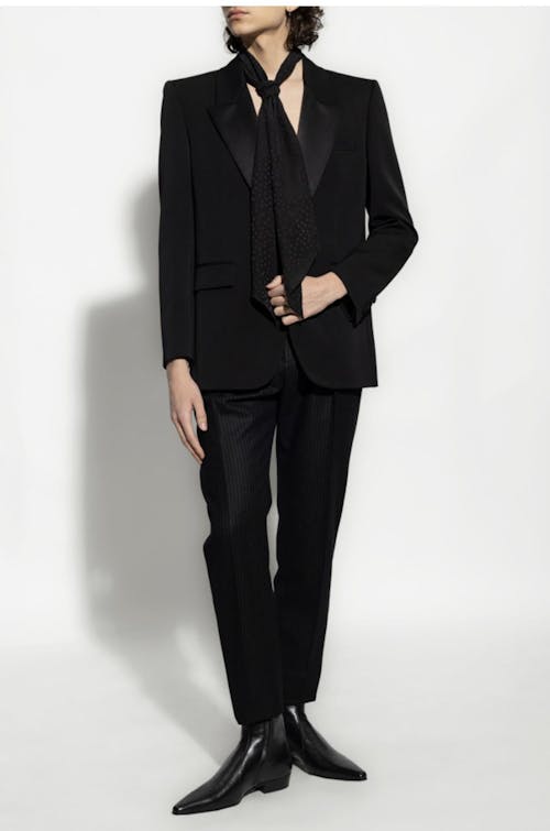 Saint Laurent Men’s Tuxedo Blazer Jacket Black 40R US/50R Eu New $3400