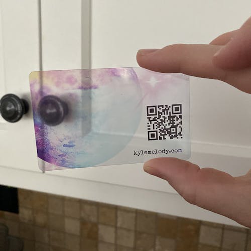 Full color Clear Transparent Plastic Business Cards | 1-3 color of foils