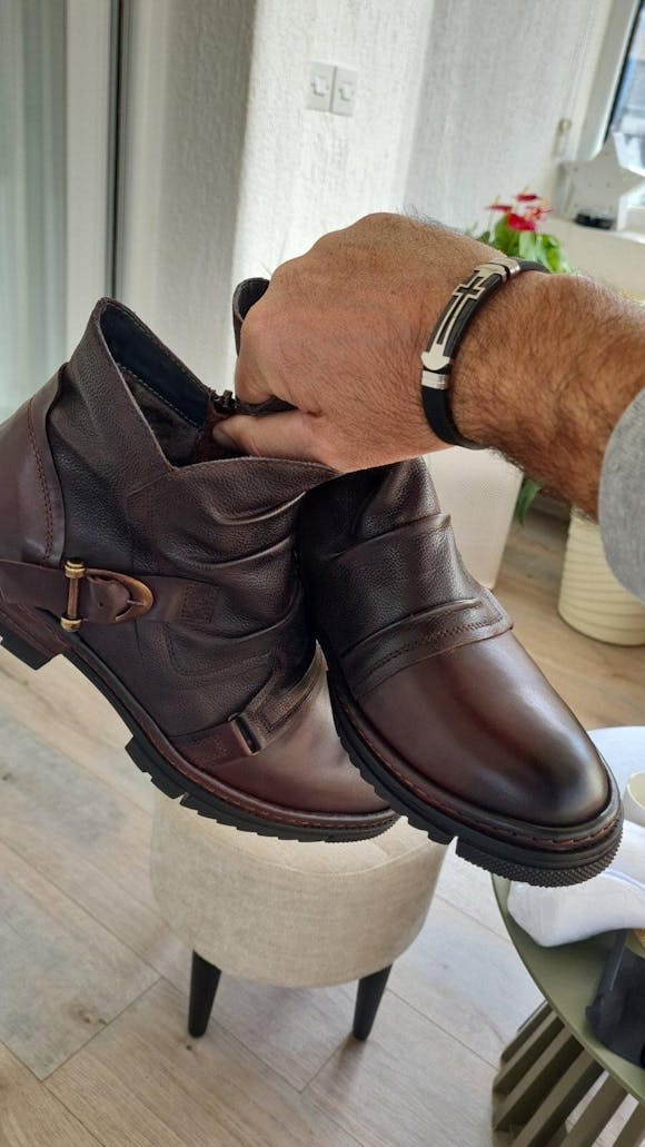 Muške Cipele od prirodne kože sa termo postavom Lincoln – Crna/Braon Boja