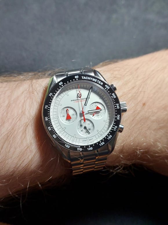 Muški Sat Pagani Design PD1701 - White & Red Speedmaster
