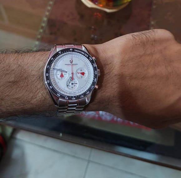 Muški Sat Pagani Design PD1701 - White & Red Speedmaster