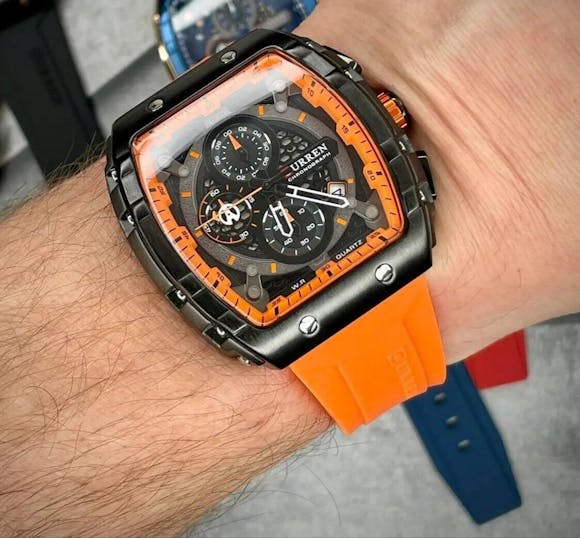 Curren 8442 Sportski Muški Sat – Neon Orange