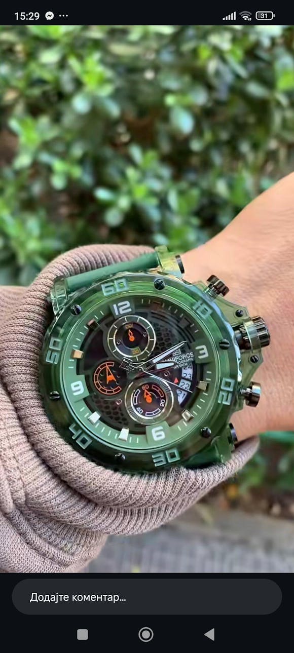 Muški sat NaviForce NF7123 Runner - Green