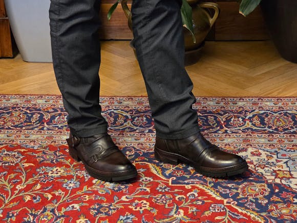 Muške Cipele od prirodne kože sa termo postavom Lincoln – Crna/Braon Boja