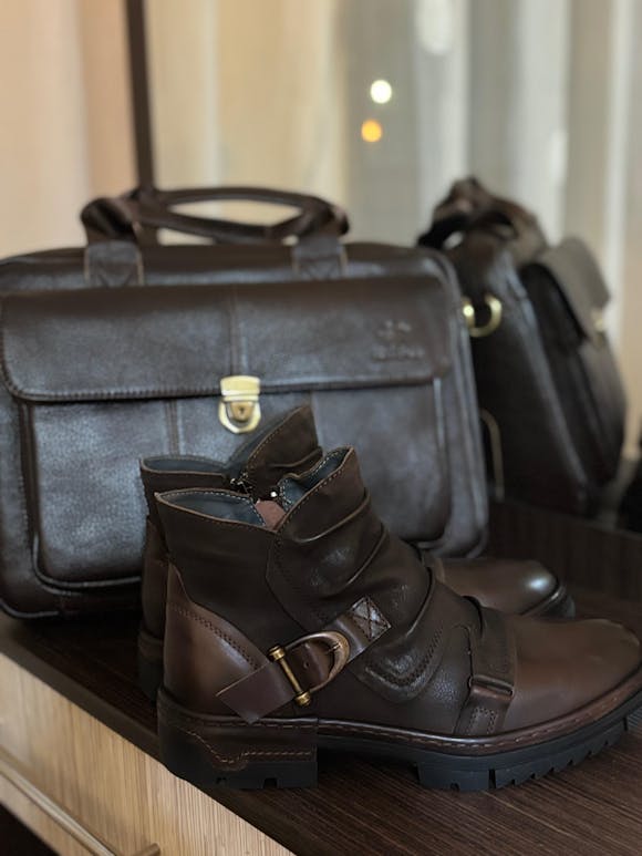 Muške Cipele od prirodne kože sa termo postavom Lincoln – Crna/Braon Boja