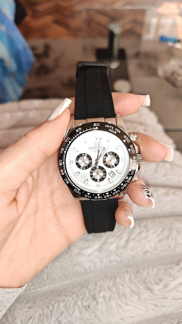 Muški Sat NaviForce NF8054 Daytona - Srebrna Boja