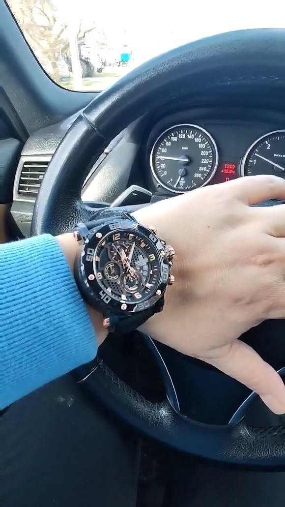 Muški Sat NaviForce NF7123 Runner - Black-Rose Gold