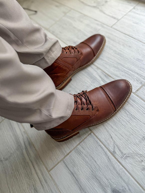 Muške Cipele od Prirodne kože Oxfords – Braon Boja