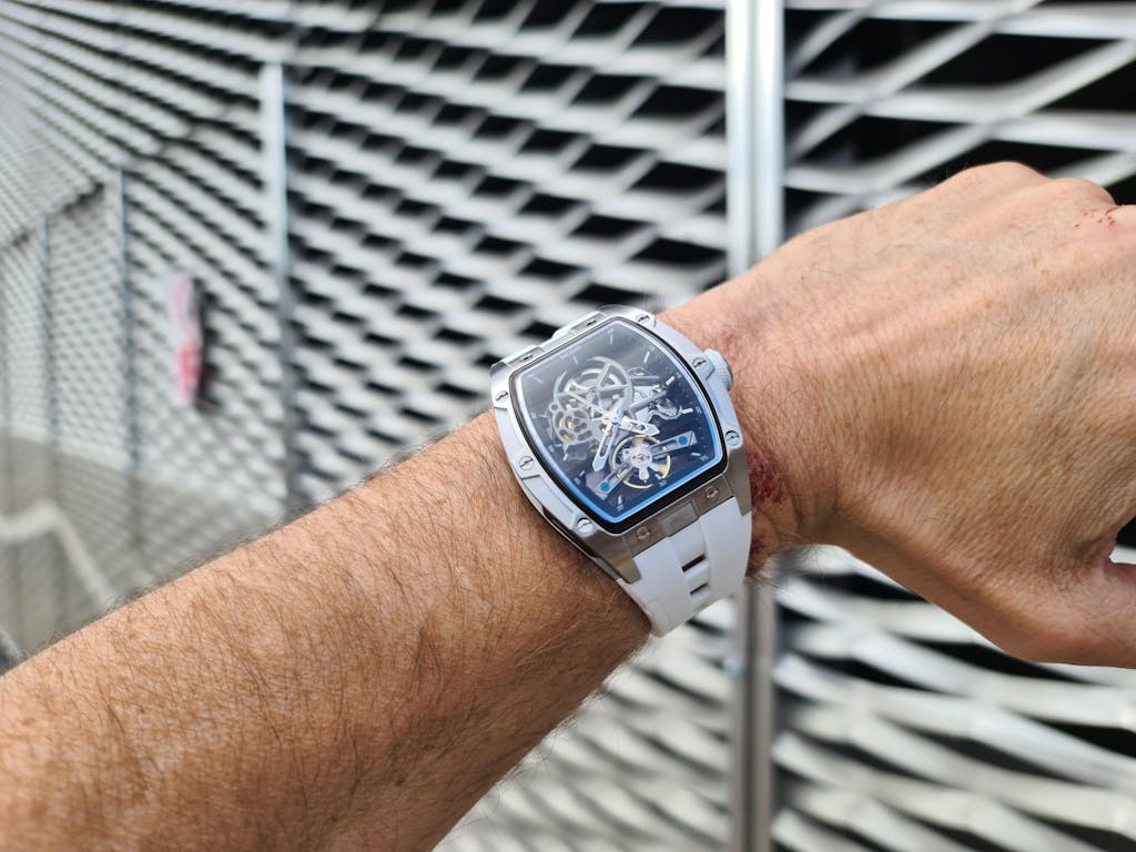 Muški Skeleton Sat Megir MN22 - White