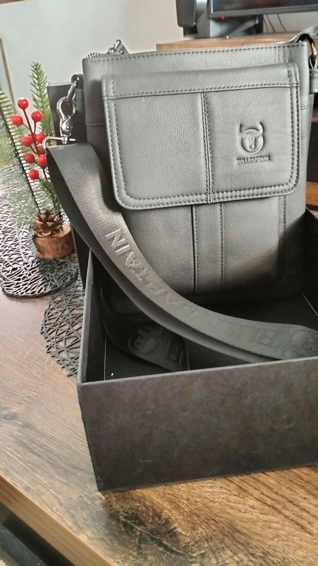 Muška kožna torba Toro one - Pure Black 