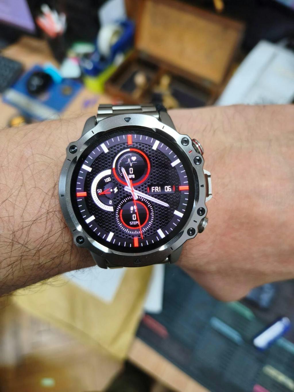 Muški Pametni Sat - Military ST1 Metal Silver