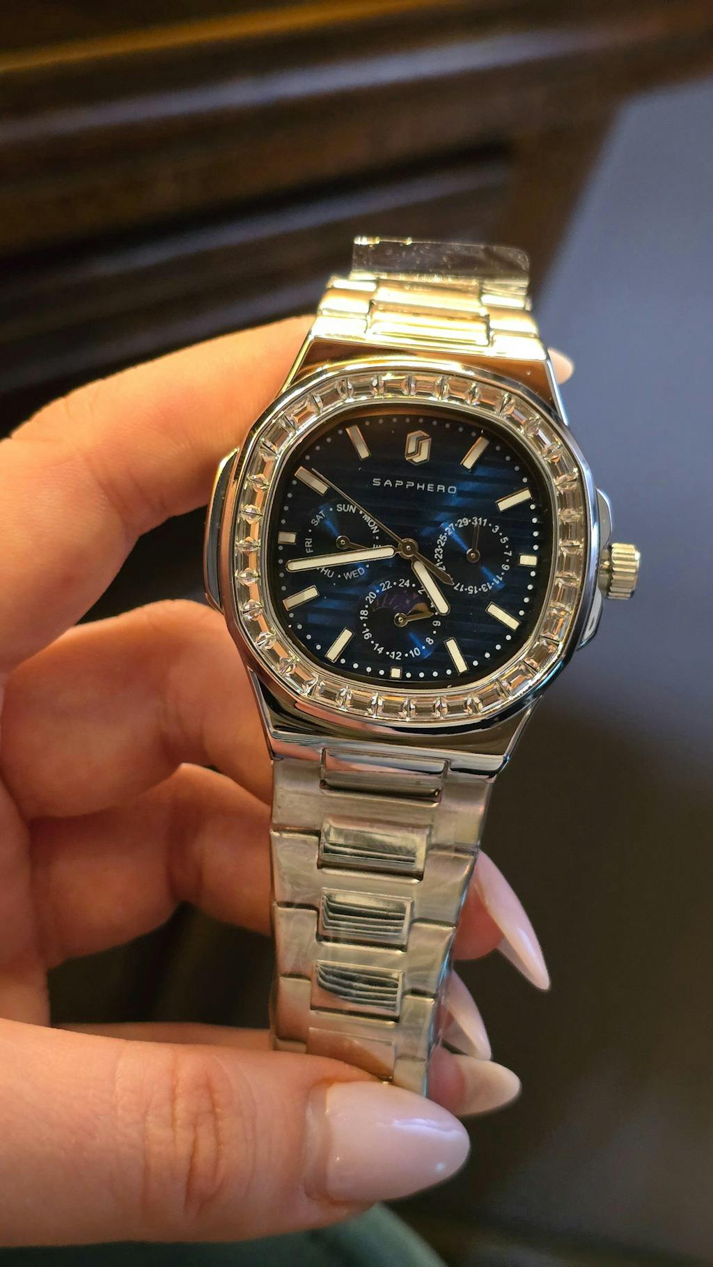 Muški Poslovni Sat SAPPHERO SO2201 - Silver/Blue