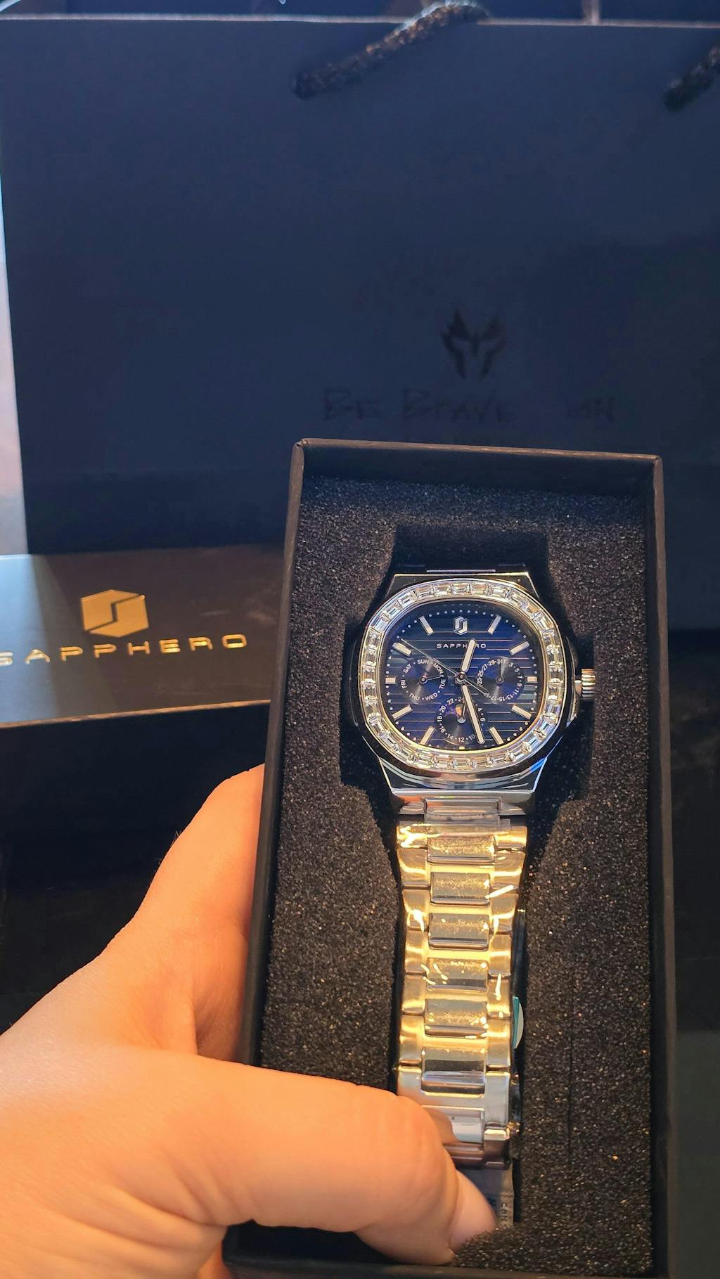 Muški Poslovni Sat SAPPHERO SO2201 - Silver/Blue