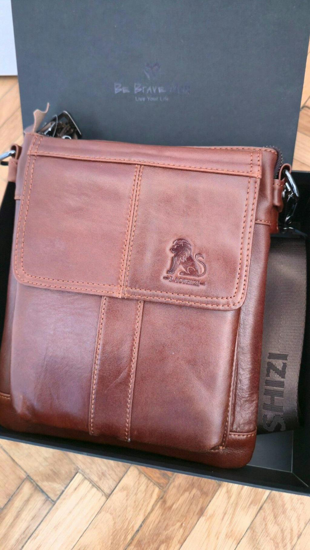 Muška Kožna Torba Steel Lion - Light Brown 