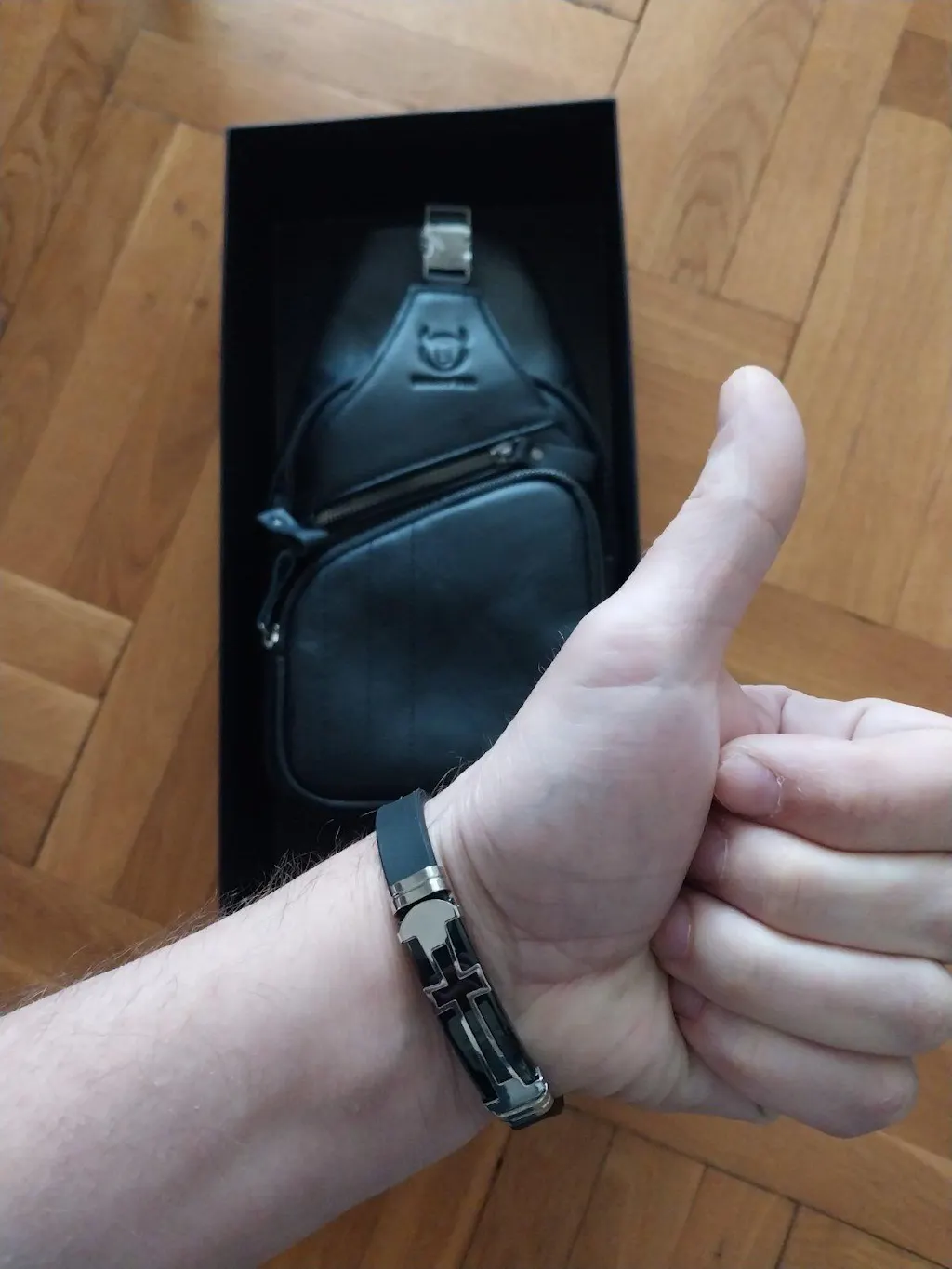 Muška Kožna Torba Tour - Black 