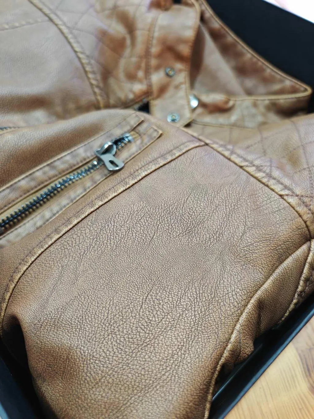 Muška Prolećna Kožna Jakna - Iron Hide Brown