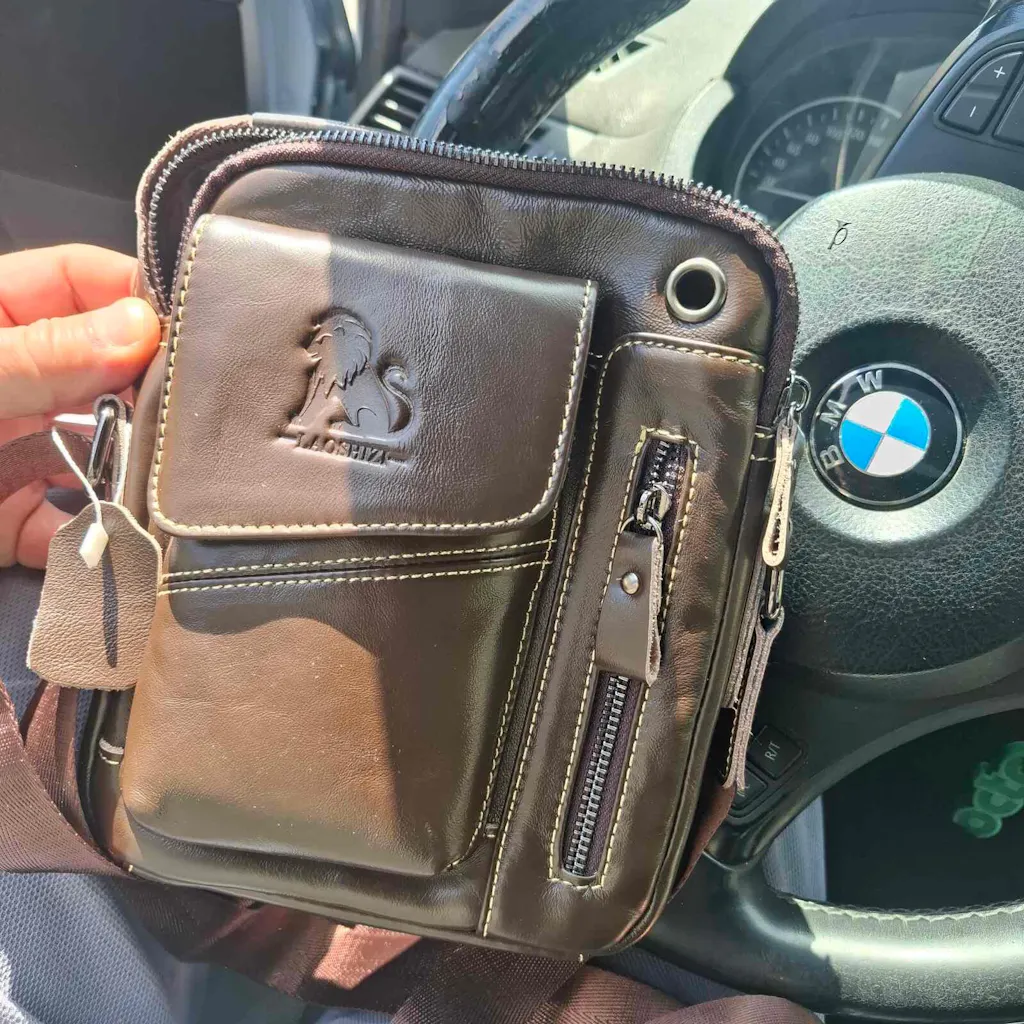 Muška Kožna Torba Leo - Brown 