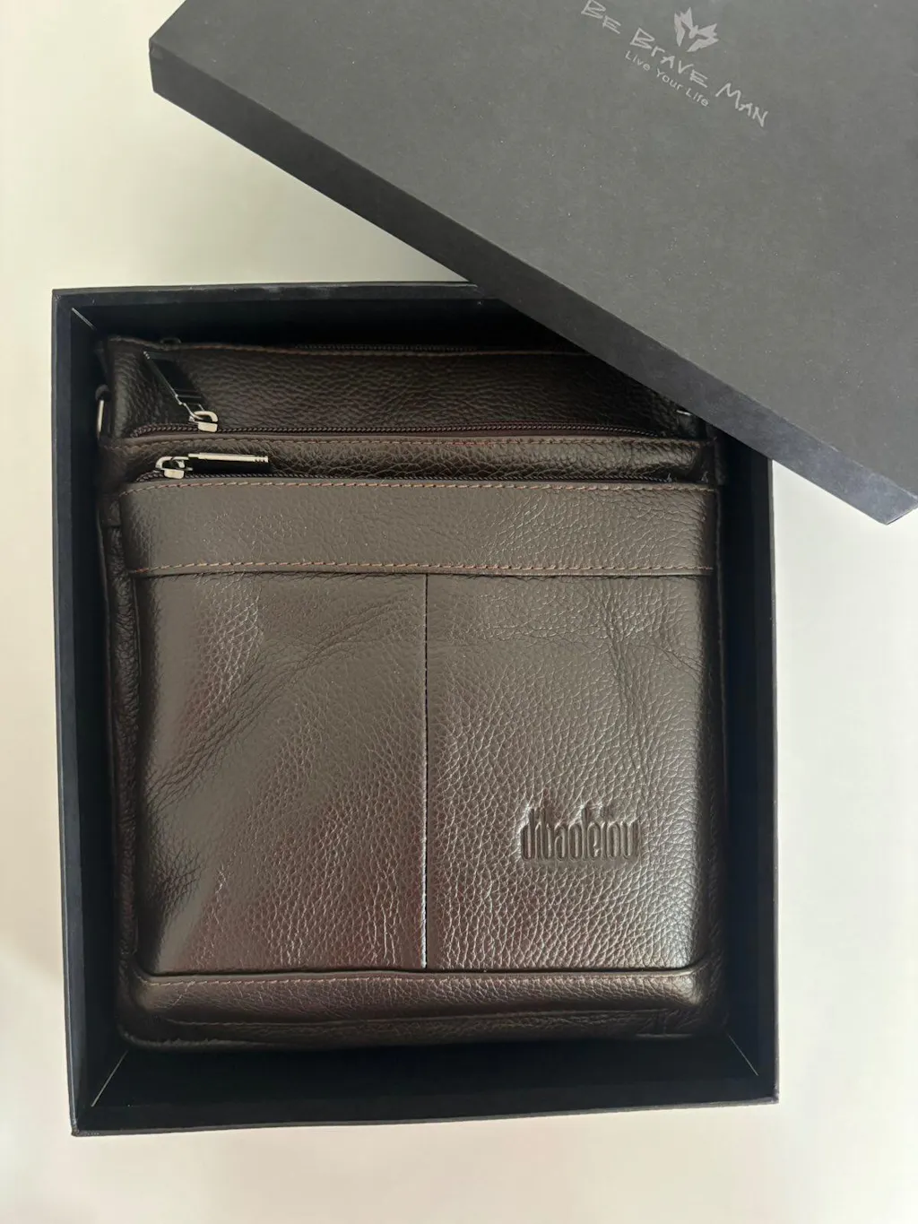 Muška Kožna Torba Taur - Dark Brown 