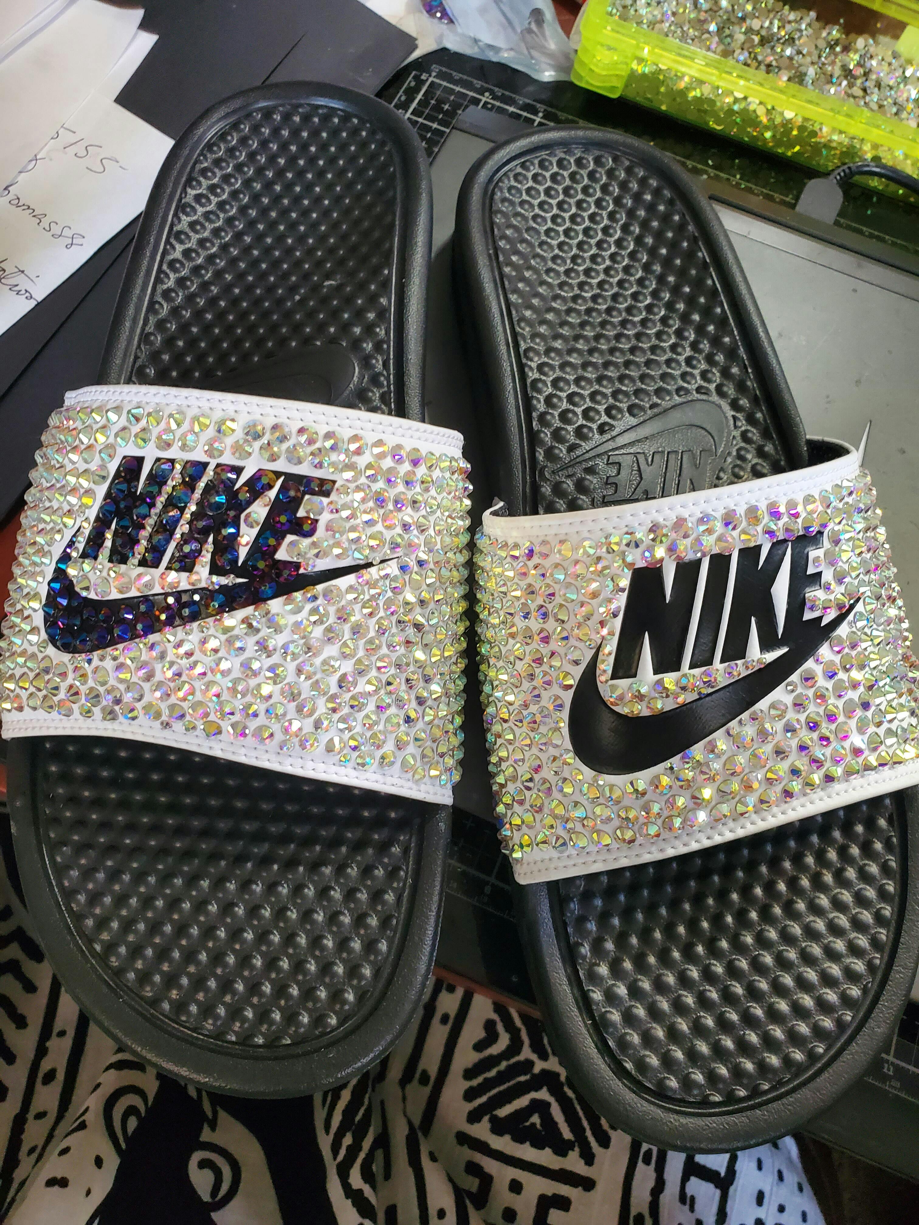 diy bling nike slides