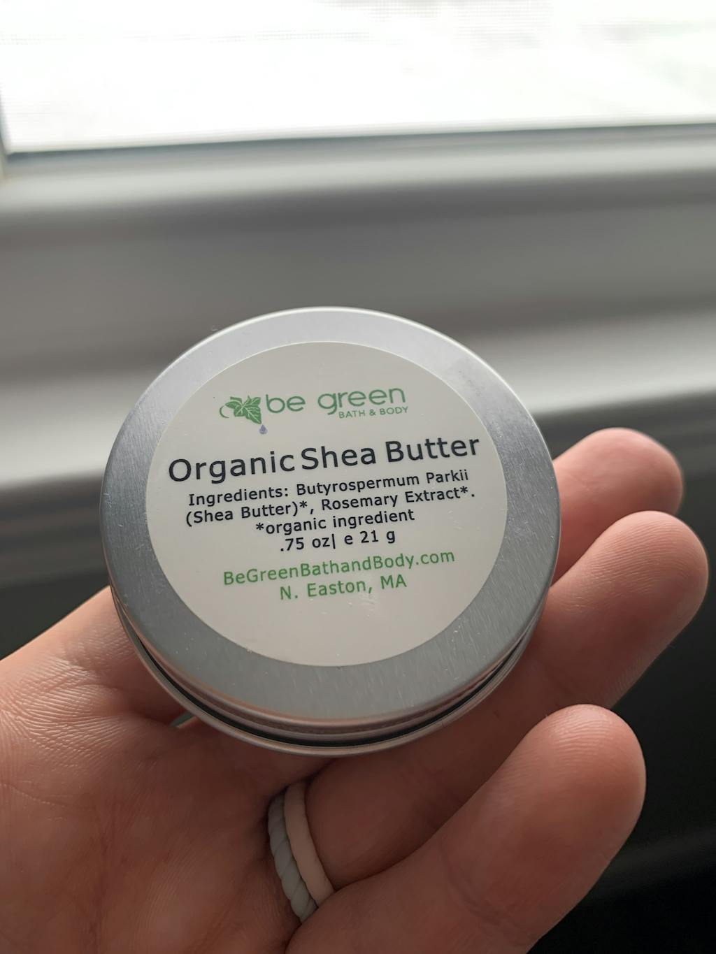 Organic Shea Butter Tin Be Green Bath and Body