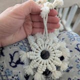 Macrame Snowflakes Ornament Macrame Cord for Christmas Ornaments and Minimalist Decor X66