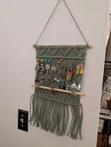Macrame Earring Holder macrame cord for Jewelry Wall Organizer I82
