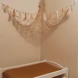Macrame Toy Storage Hammock for Boho Nursery Decor H20