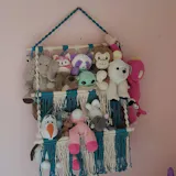 Macrame Toy Storage Hammock For Boho Nursery Storage H72