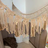 Macrame Toy Hammock with Tassels – Nursery Storage Net I20
