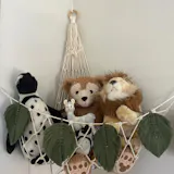 Macrame Leaves Toy Storage Hammock for Nursery Wall Storage H23