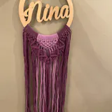 Personalized Name Sign Macrame Wall Hanging for Nursery Decor W08