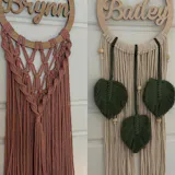 Personalized Name Sign Macrame Wall Hanging for Nursery Decor W08