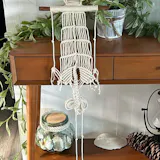 Macrame Skeleton Halloween Decor – Cotton Spooky Wall Hanging W94