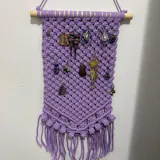 Macrame Earring Holder macrame cord for Jewelry Wall Organizer I51