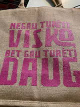 Džiuto krepšys "Negali turėti visko, bet gali turėti DAUG"