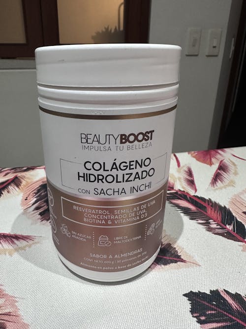 Colágeno hidrolizado con sacha inchi y resveratrol - sabor almendras sin edulcorantes