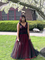 Elegangt A-line Pink Off the Shoulder Tulle Long Prom Dress Evening Dress, OL743 main image 1