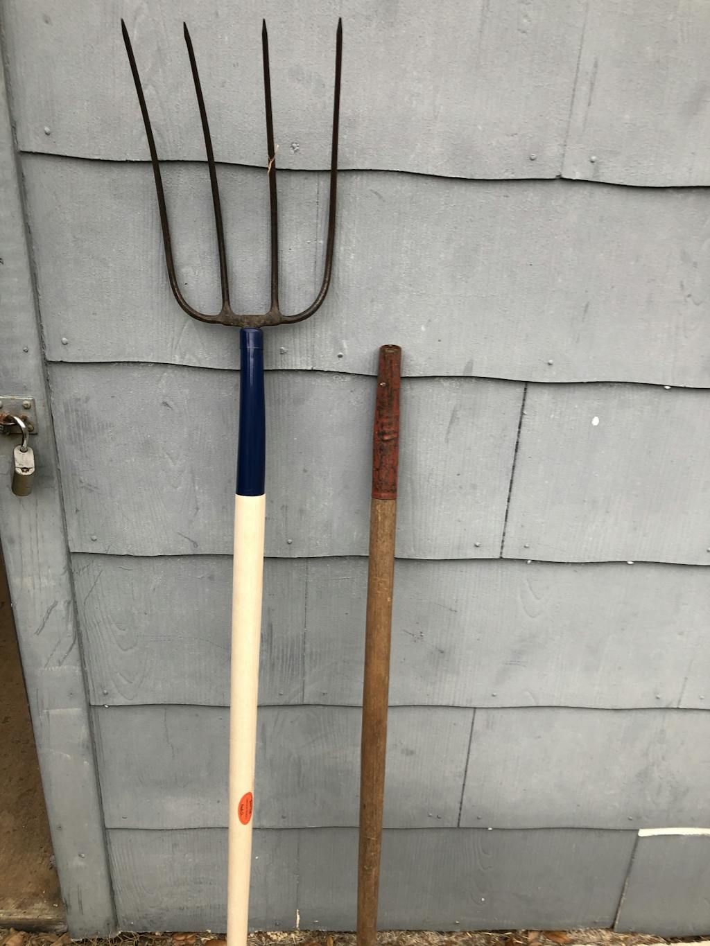 Beaver Tooth Bent Pitch Fork / Manure Replacement Handle 3 lengths to