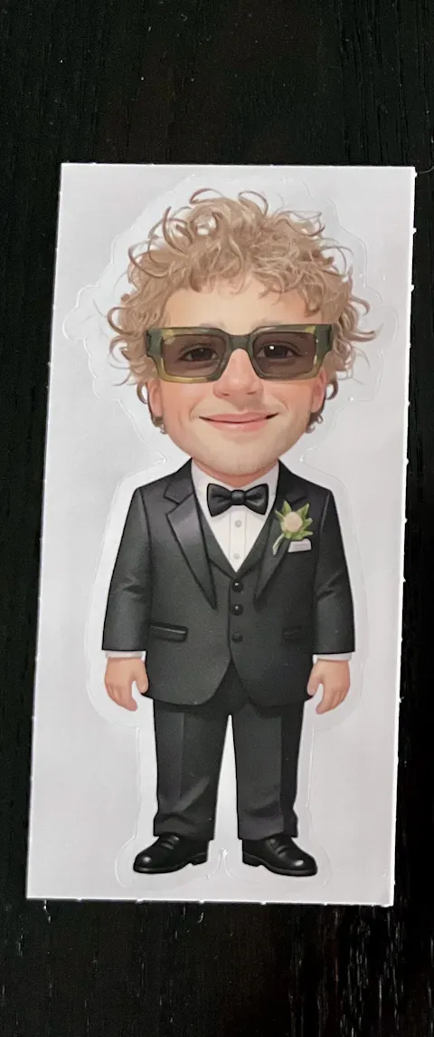 The Groom - Custom Pet or Person Portrait Photo Sticker
