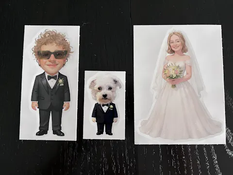 The Groomsman - Custom Pet or Person Portrait Photo Sticker
