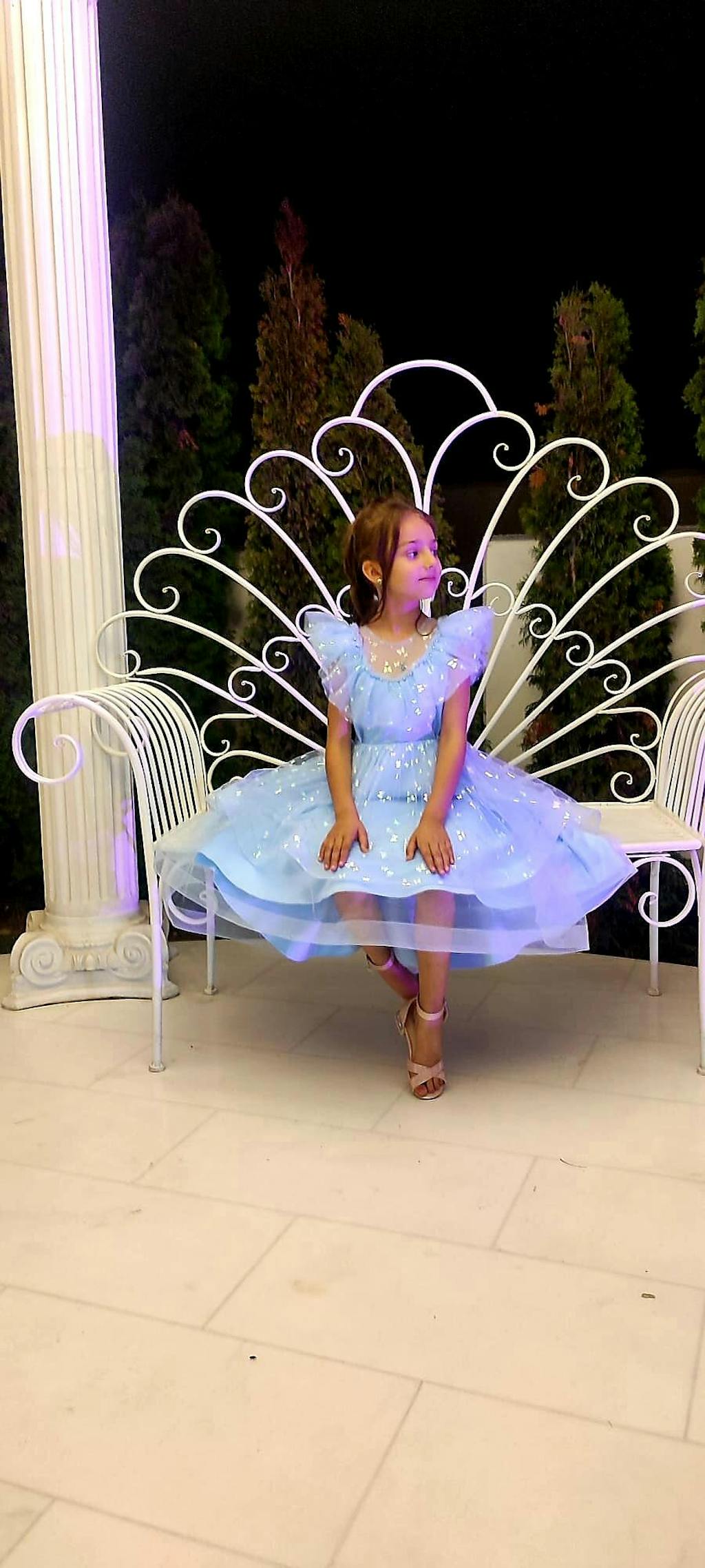 Rochie cu detalii Elsy Albastru