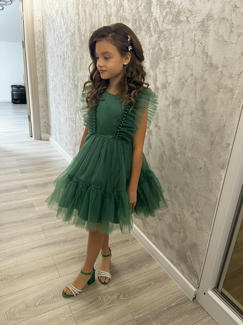 Rochie cu detalii Naliana Verde