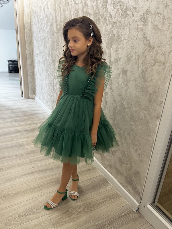 Rochie cu detalii Naliana Verde