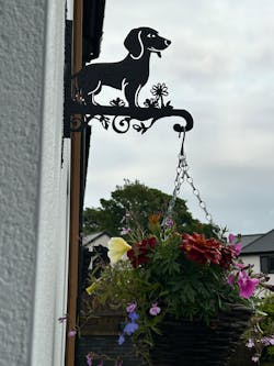 Dachshund Dog Metal Hanging Bracket Plant Stand